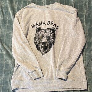 Grey mama bear sweater